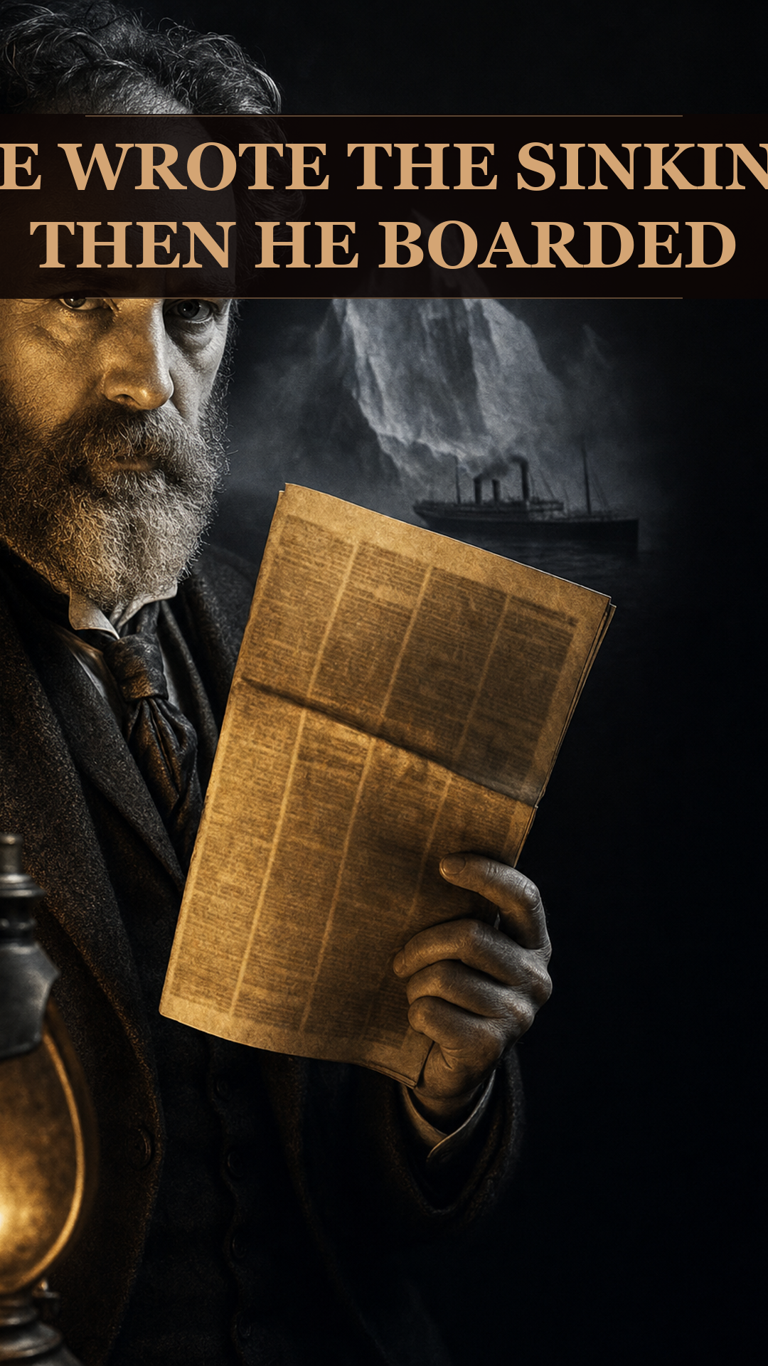 In 1886 He Published A Story About A Liner Sinking Short Of Lifeboats, With A Printed Warning Under It. In 1912 He Boarded The Titanic.