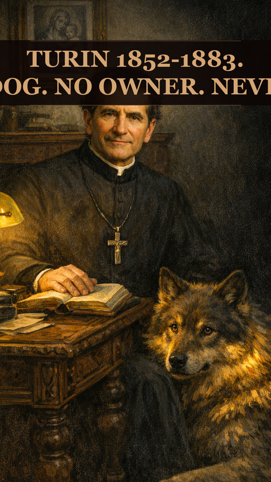 A Large Grey Dog Protected An Italian Saint For 30 Years. No One Owned It. It Vanished When He Died.