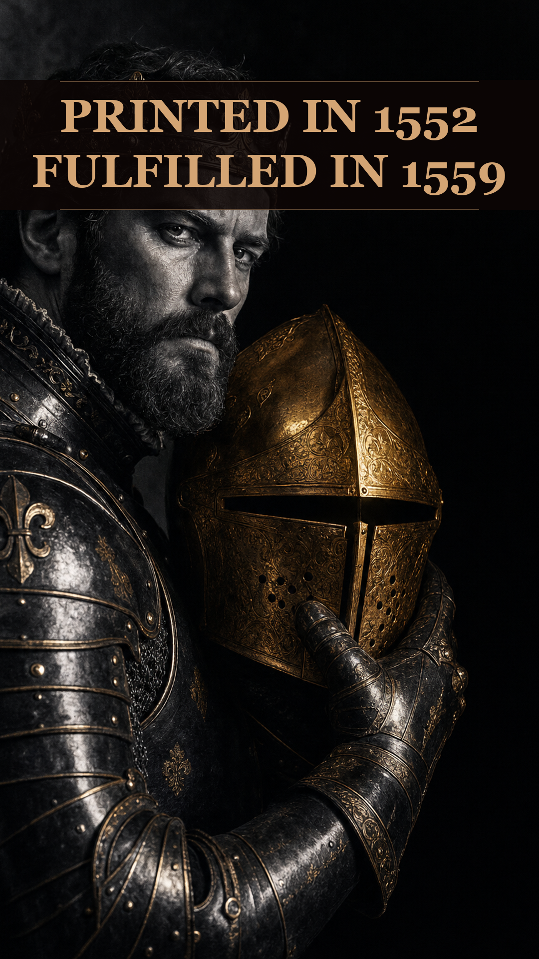 An Astrologer Put The King's Death In Print Seven Years Early: Single Combat, A Wound To The Head, Near His 41st Year. In His 41st Year, In Single Combat, A Lance Went Through His Visor.