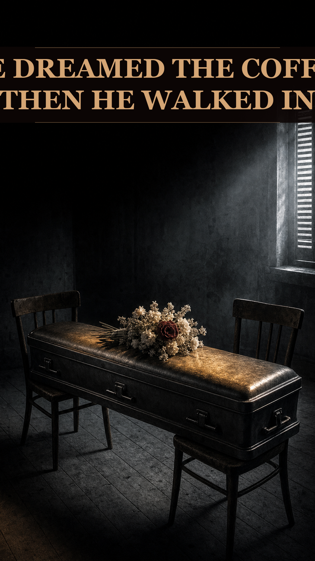He Dreamed His Brother In A Metal Coffin On Two Chairs, White Roses With One Red At The Centre. Weeks Later He Walked Into The Room And Found It.